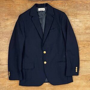Lands End Blazer Boys 14 NEW Navy Blue Wool/Polyester Sport Coat Suit Jacket